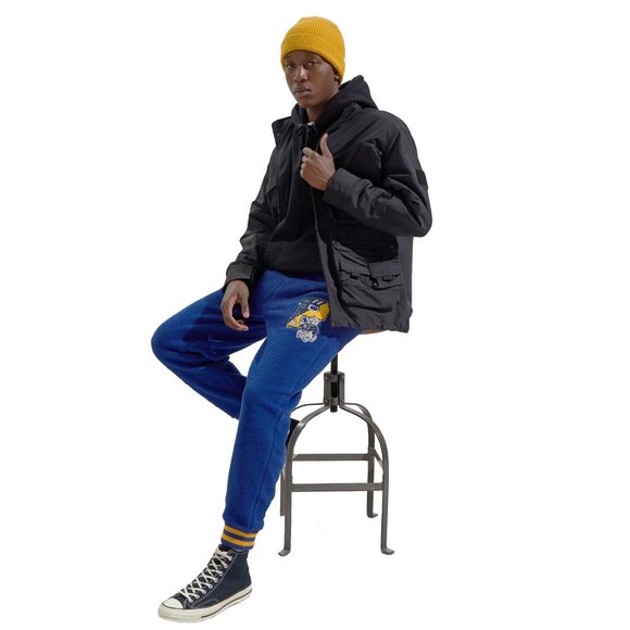 NEW $248 Polo Ralph Lauren Greys Hall Sherpa Sweatpants! Blue Letterman Tiger - Picture 1 of 5